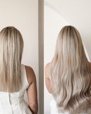 Luxueuze clip-in haarverlengingen van 100% menselijk haar, perfect voor een natuurlijke look met Luxurious Hairextensions