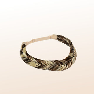 Blonde beige Deluxe Braid haarextensies van Luxurious Hairextensions met gevlochten stijl voor volumineus haar.
