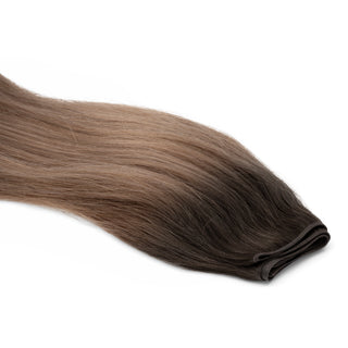 Luxueuze Luxurious Hairextensions Deluxe Double Weft Pro van 100% menselijk haar, 50cm lang, dikke haarextensies.
