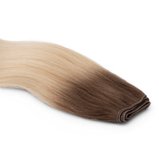 Luxurious Hairextensions Deluxe Double Weft Pro van 100% menselijk haar, 50cm lange haarextensies in een natuurlijke kleur