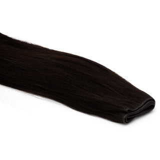 Luxueuze Luxurious Hairextensions Deluxe Triple Weft Pro, 100% menselijk haar, 50cm lange haarextensies zichtbaar in de afbeelding