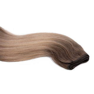 Luxueuze Luxurious Hairextensions Deluxe Triple Weft Pro, 100% menselijk haar, 50cm lange haarextensies op afbeelding