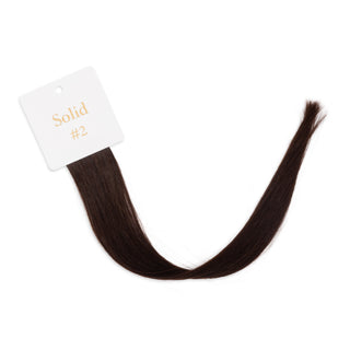 Luxurious-Hairextensions shade testers voor haarextensies, toon verschillende haarkleuren en tinten in close-up.