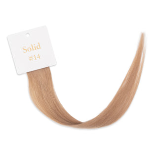 Luxurious-Hairextensions shade testers voor haarextensies, tonen verschillende haarkleuren en tinten op een witte achtergrond.