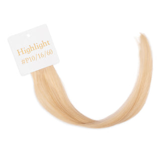 Luxurious-Hairextensions shade testers voor Haarextensies, close-up van verschillende haarkleuren en texturen.
