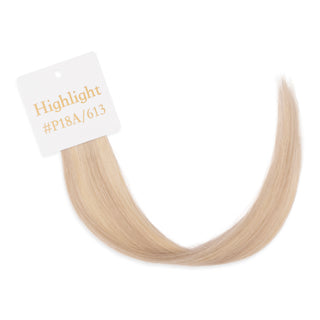 Luxurious-Hairextensions shade testers voor Haarextensies, close-up van verschillende haarkleuren en texturen