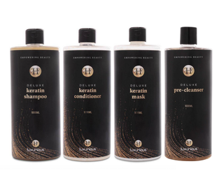 Luxurious-Hairextensions Signature Care collectie haarverzorging fles van 1000 ml, verzorgende haarproducten in een stijlvolle verpakking