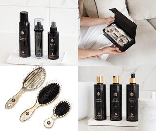 Luxurious Hairextensions haarverzorging voor een ultieme haarervaring, zichtbaar in de afbeelding.
